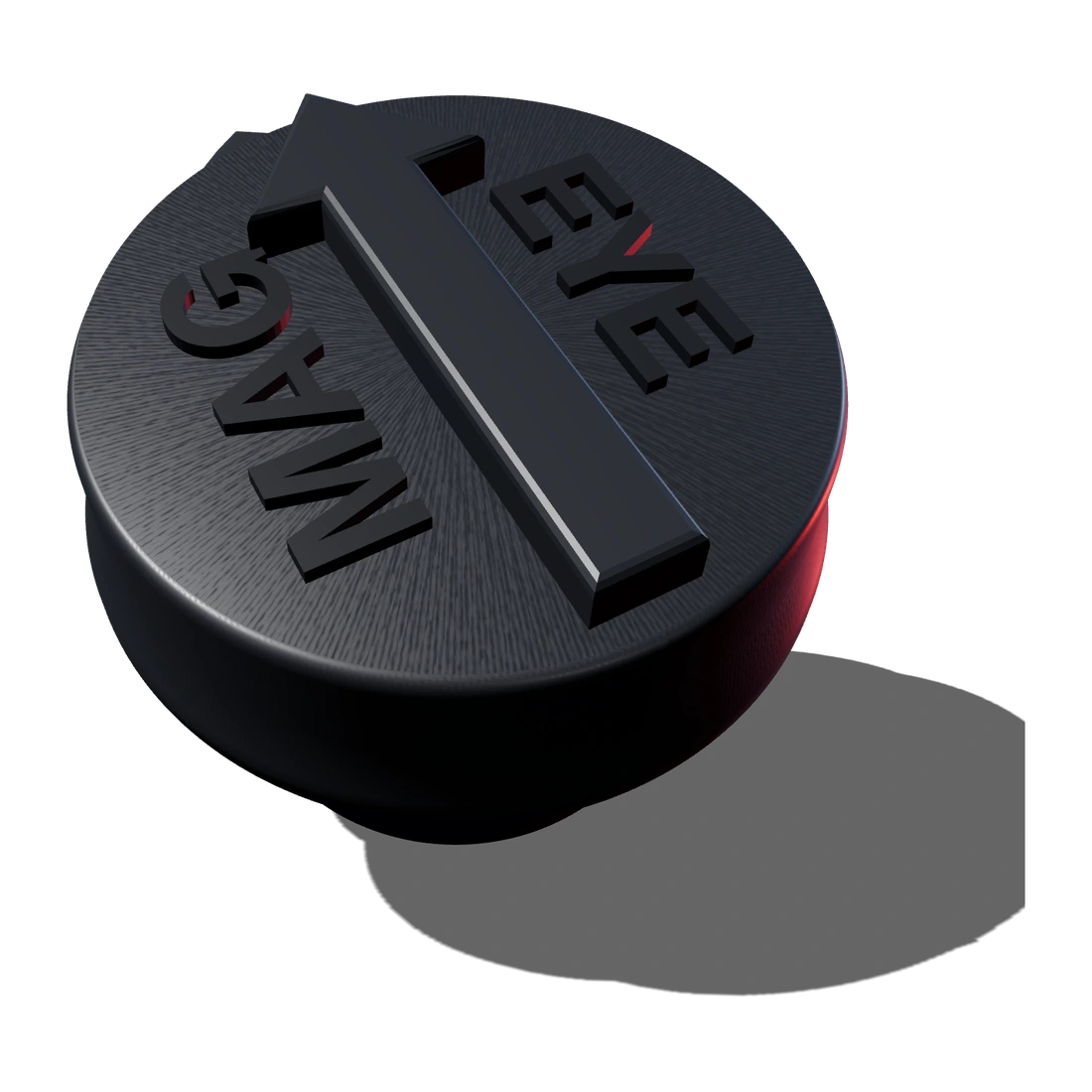 Rendered 3D model of a molded rubber truck hub plug, a real VI-15 build